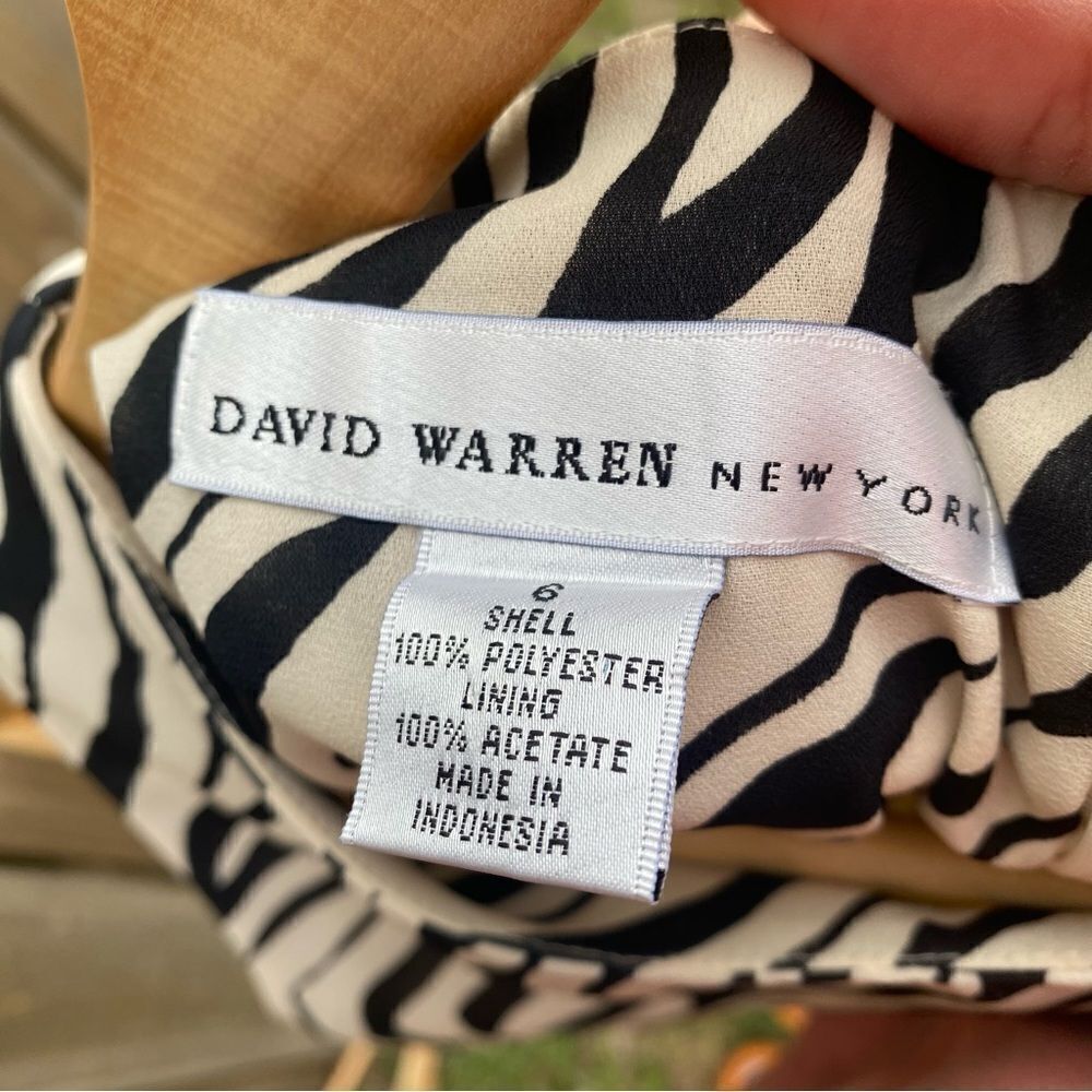 David Warren New York Zebra Print Sheath Dress Size 6 Vintage - Picture 5 of 5